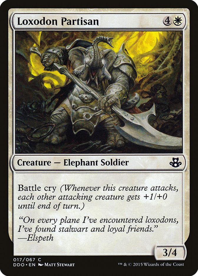 Loxodon Partisan [Duel Decks: Elspeth vs. Kiora] | Dumpster Cat Games