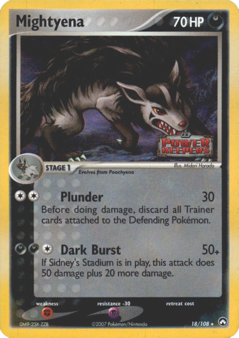 Mightyena (18/108) (Stamped) [EX: Power Keepers] | Dumpster Cat Games