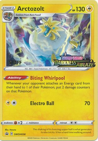 Arctozolt (SWSH036) (Staff Prerelease Promo) [Sword & Shield: Black Star Promos] | Dumpster Cat Games