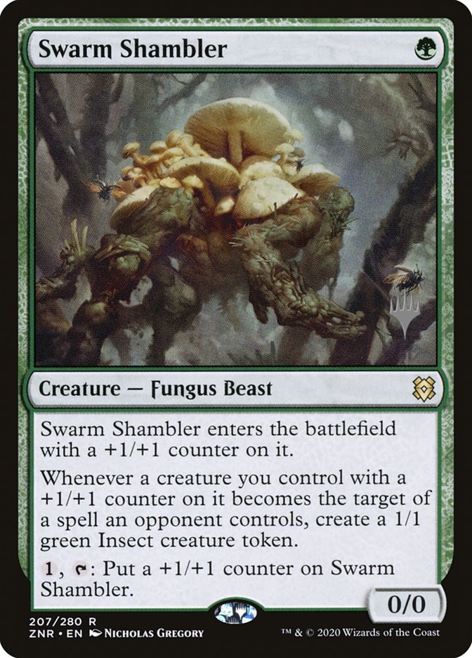 Swarm Shambler (Promo Pack) [Zendikar Rising Promos] | Dumpster Cat Games