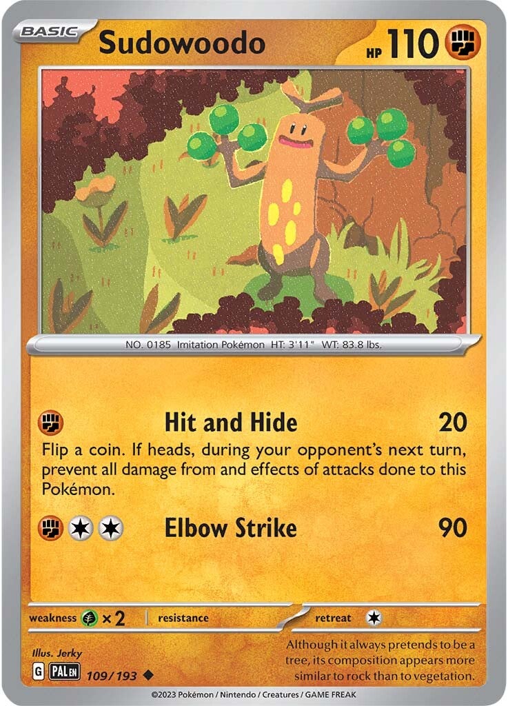 Sudowoodo (109/193) [Scarlet & Violet: Paldea Evolved] | Dumpster Cat Games