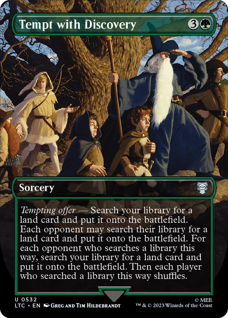 Tempt with Discovery (Borderless) [The Lord of the Rings: Tales of Middle-Earth Commander] | Dumpster Cat Games
