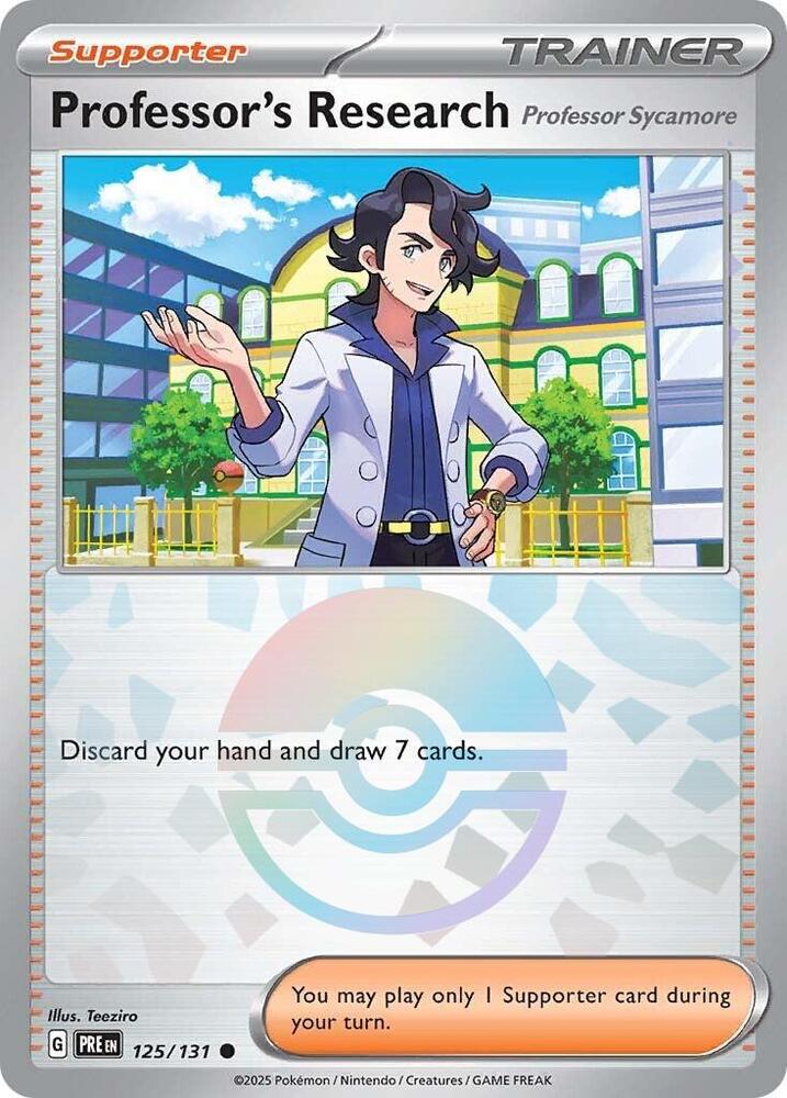 Professor's Research (125/131) [Professor Sycamore] (Poke Ball Pattern) [Scarlet & Violet: Prismatic Evolutions] | Dumpster Cat Games