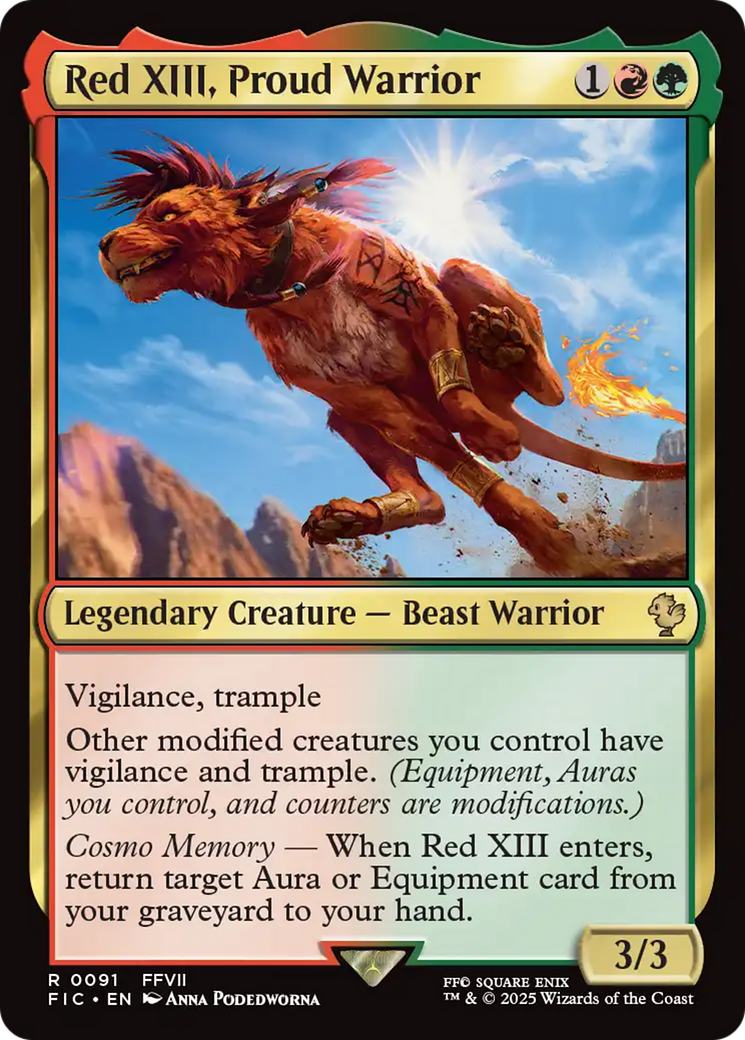 Red XIII, Proud Warrior [FINAL FANTASY Commander] | Dumpster Cat Games