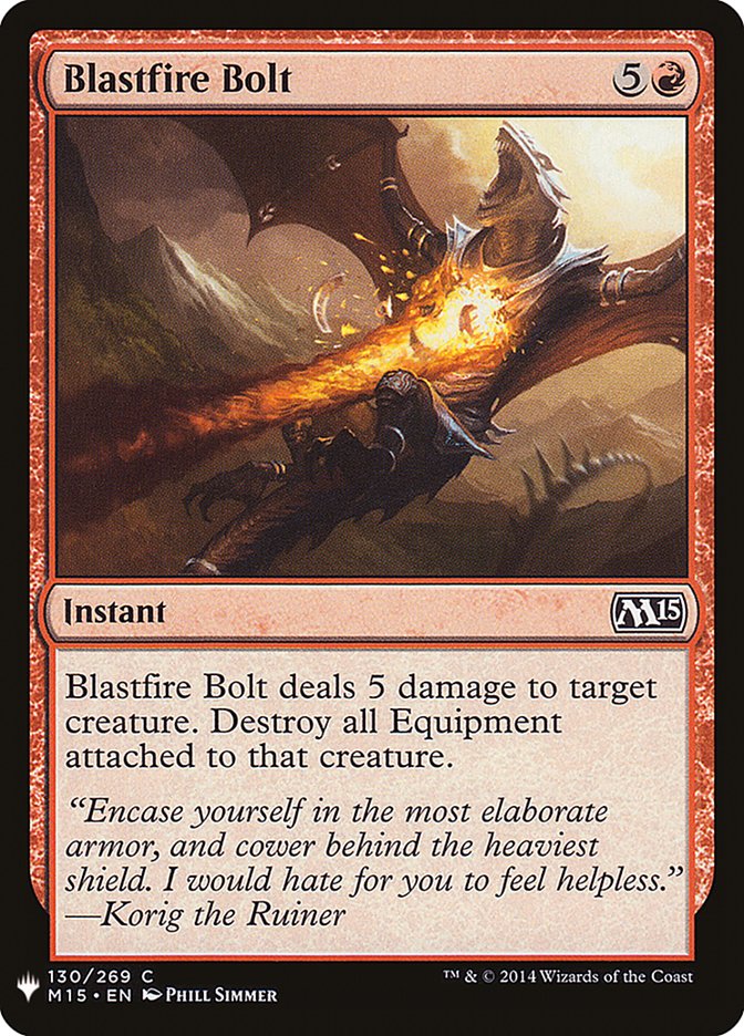 Blastfire Bolt [Mystery Booster] | Dumpster Cat Games