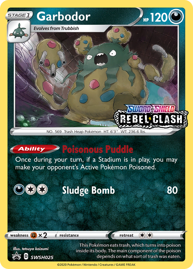 Garbodor (SWSH025) (Prerelease Promo) [Sword & Shield: Black Star Promos] | Dumpster Cat Games