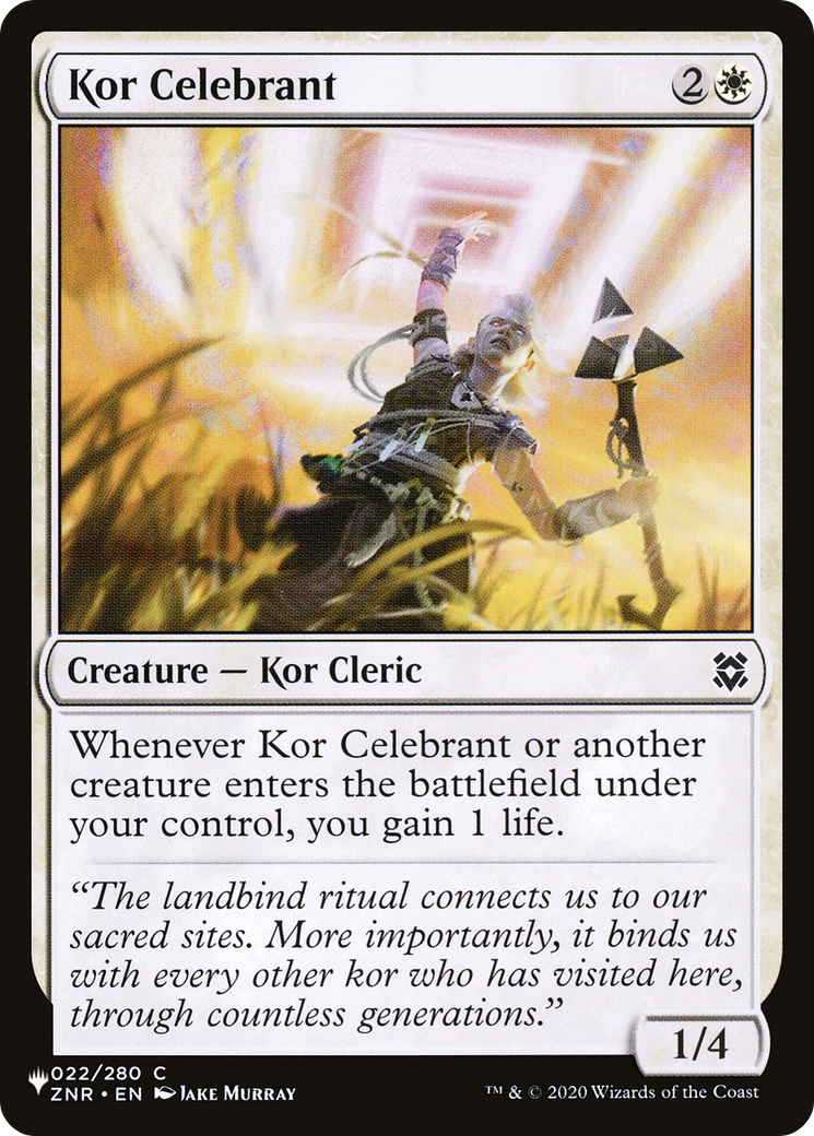 Kor Celebrant [The List] | Dumpster Cat Games