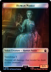 Human Noble // Beast Double-Sided Token (Surge Foil) [Doctor Who Tokens] | Dumpster Cat Games