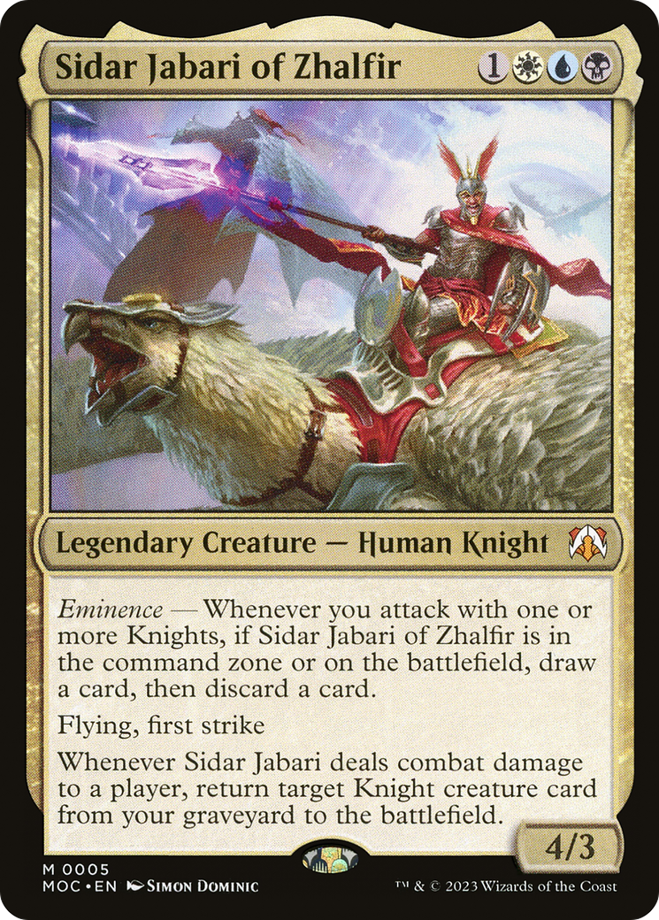 Sidar Jabari of Zhalfir [March of the Machine Commander] | Dumpster Cat Games