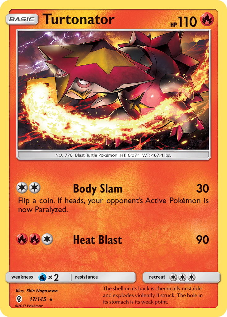Turtonator (17/145) [Sun & Moon: Guardians Rising] | Dumpster Cat Games