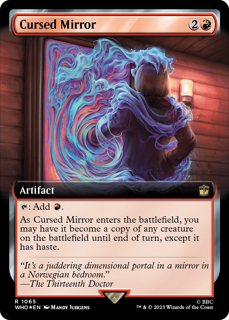 Cursed Mirror (Extended Art) (Surge Foil) [Doctor Who] | Dumpster Cat Games