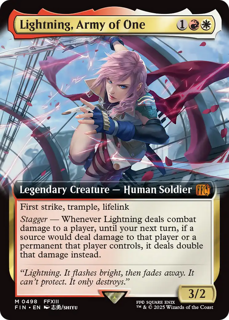 Lightning, Army of One (Extended Art) [FINAL FANTASY] | Dumpster Cat Games