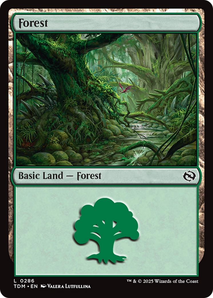 Forest (0286) [Tarkir: Dragonstorm] | Dumpster Cat Games