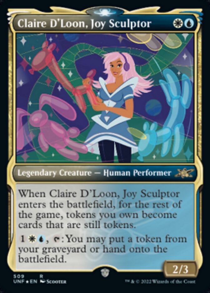 Claire D'Loon, Joy Sculptor (Showcase) (Galaxy Foil) [Unfinity] | Dumpster Cat Games