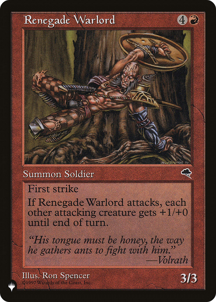 Renegade Warlord [The List] | Dumpster Cat Games