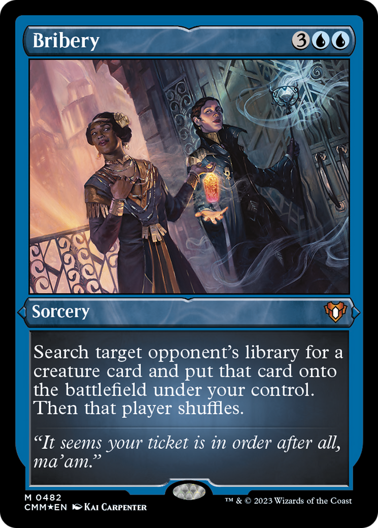 Bribery (Foil Etched) [Commander Masters] | Dumpster Cat Games