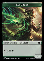 Saproling // Elf Druid Double-Sided Token [Commander Masters Tokens] | Dumpster Cat Games
