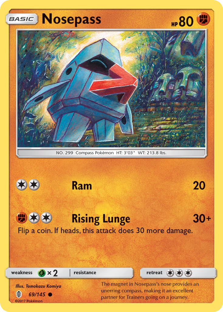 Nosepass (69/145) [Sun & Moon: Guardians Rising] | Dumpster Cat Games