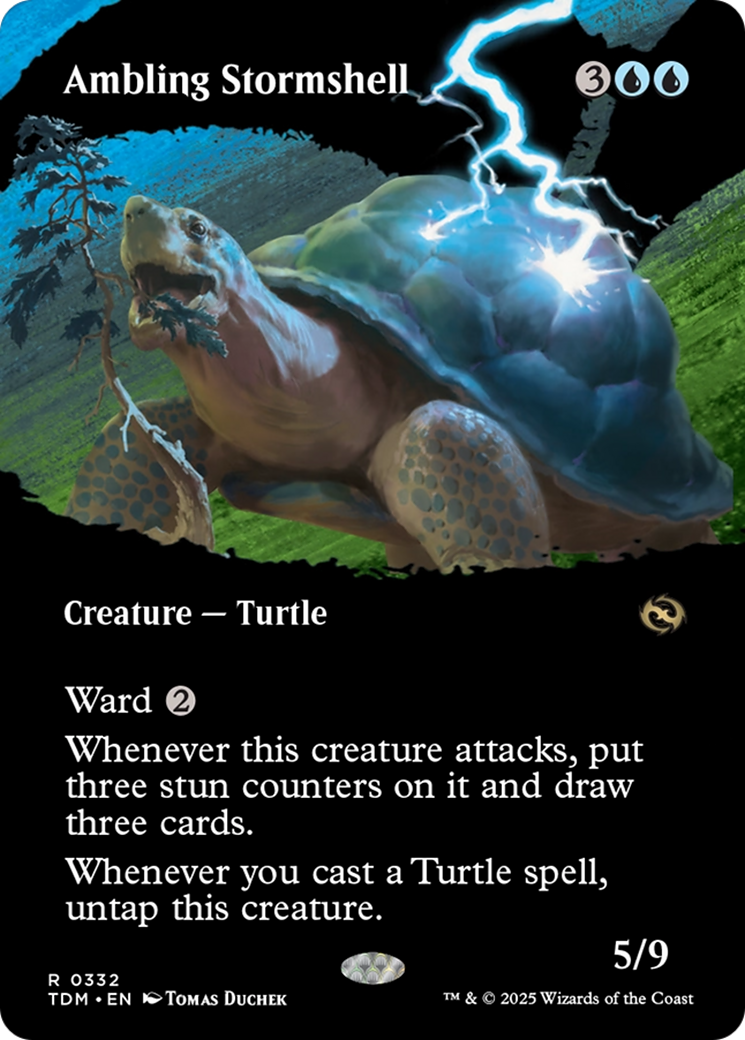 Ambling Stormshell (Borderless) [Tarkir: Dragonstorm] | Dumpster Cat Games