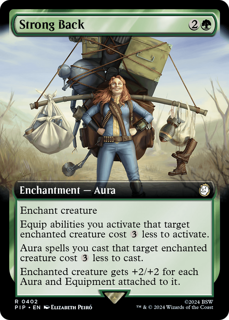 Strong Back (Extended Art) (Surge Foil) [Fallout] | Dumpster Cat Games