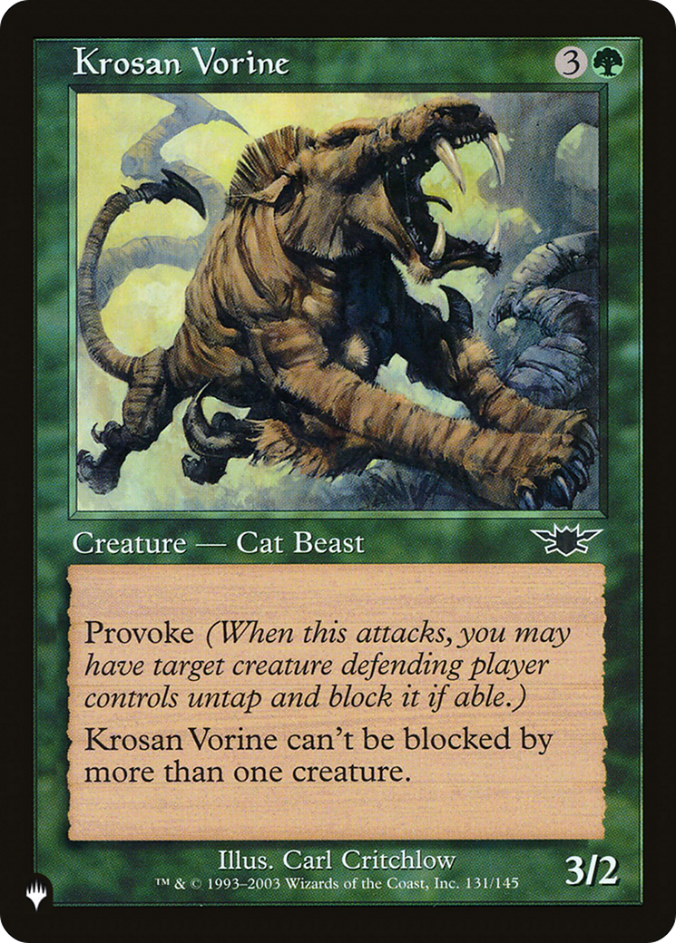 Krosan Vorine [The List] | Dumpster Cat Games