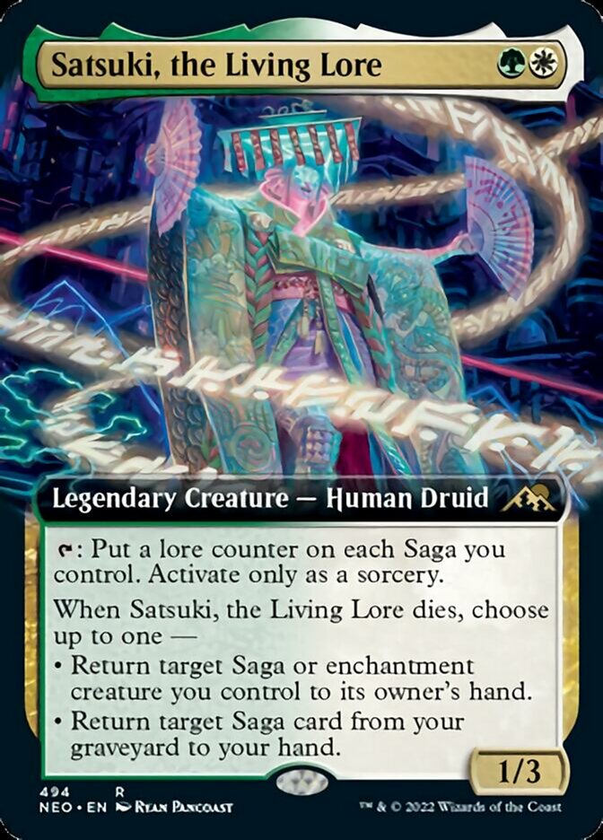 Satsuki, the Living Lore (Extended Art) [Kamigawa: Neon Dynasty] | Dumpster Cat Games
