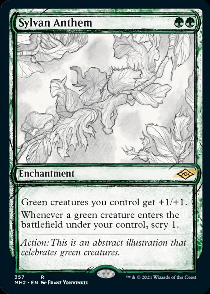 Sylvan Anthem (Sketch) [Modern Horizons 2] | Dumpster Cat Games