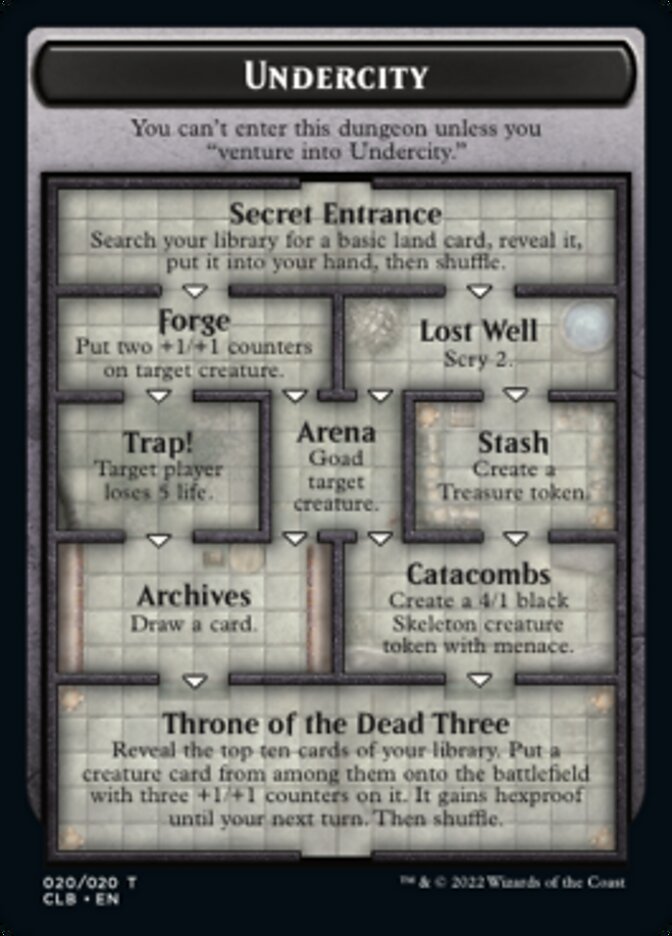 The Initiative // Undercity Double-Sided Token [Commander Legends: Battle for Baldur's Gate Tokens] | Dumpster Cat Games
