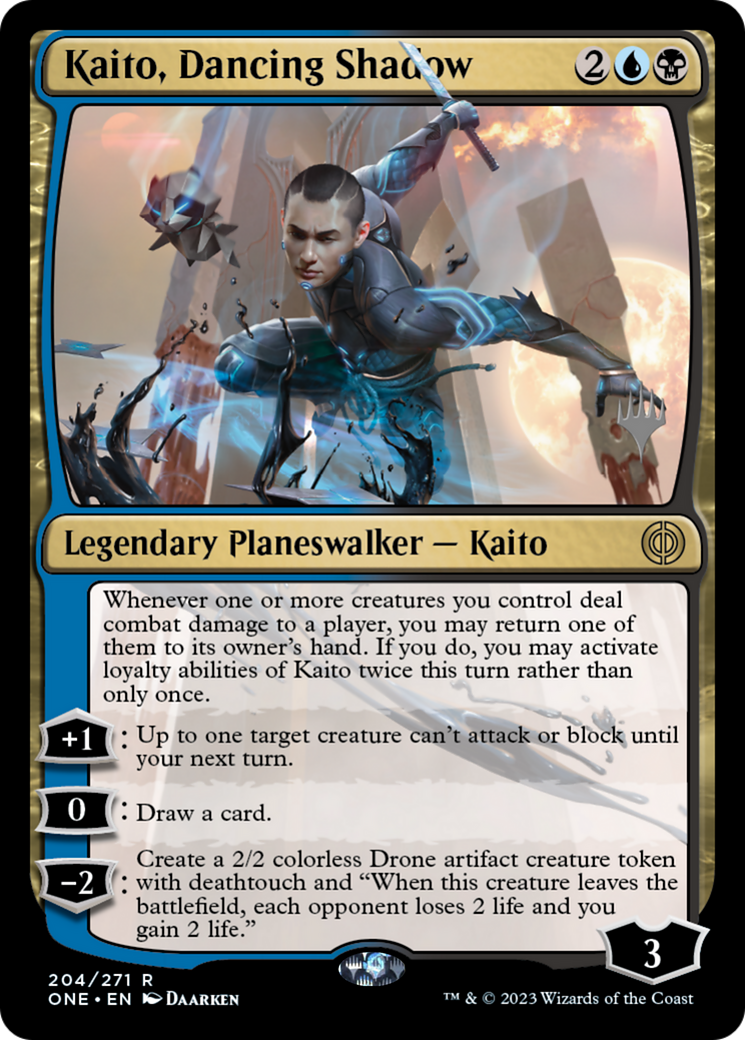 Kaito, Dancing Shadow (Promo Pack) [Phyrexia: All Will Be One Promos] | Dumpster Cat Games