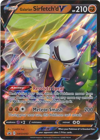 Galarian Sirfetch'd V (SWSH043) (Jumbo Card) [Sword & Shield: Black Star Promos] | Dumpster Cat Games