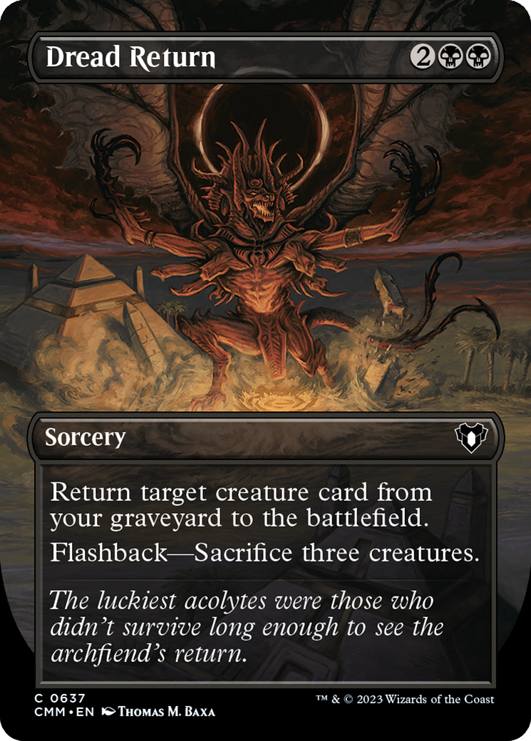 Dread Return (Borderless Alternate Art) [Commander Masters] | Dumpster Cat Games