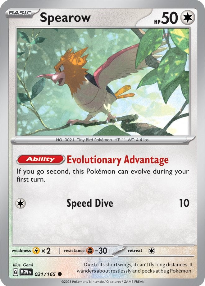 Spearow (021/165) [Scarlet & Violet 151] | Dumpster Cat Games