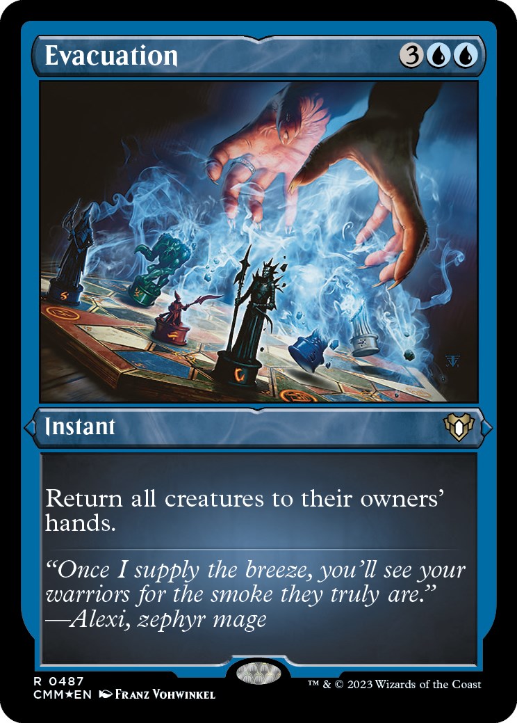 Evacuation (Foil Etched) [Commander Masters] | Dumpster Cat Games