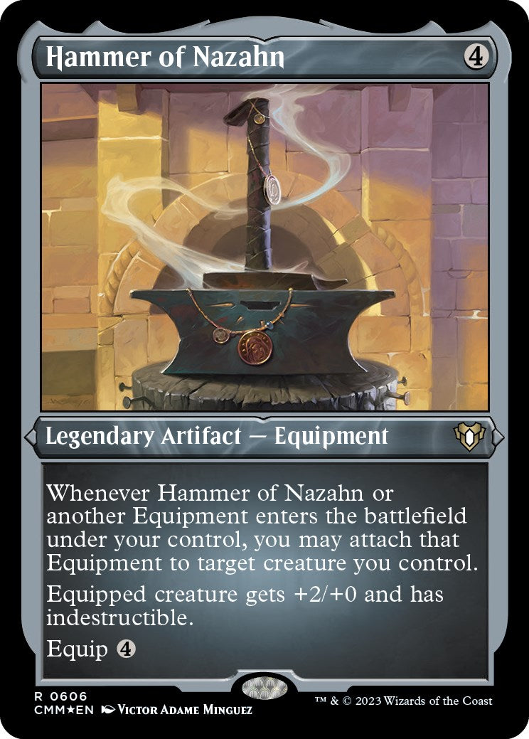 Hammer of Nazahn (Foil Etched) [Commander Masters] | Dumpster Cat Games