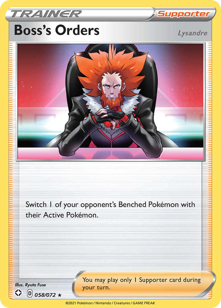 Boss's Orders (058/072) (Deck Exclusive) [Sword & Shield: Shining Fates] | Dumpster Cat Games