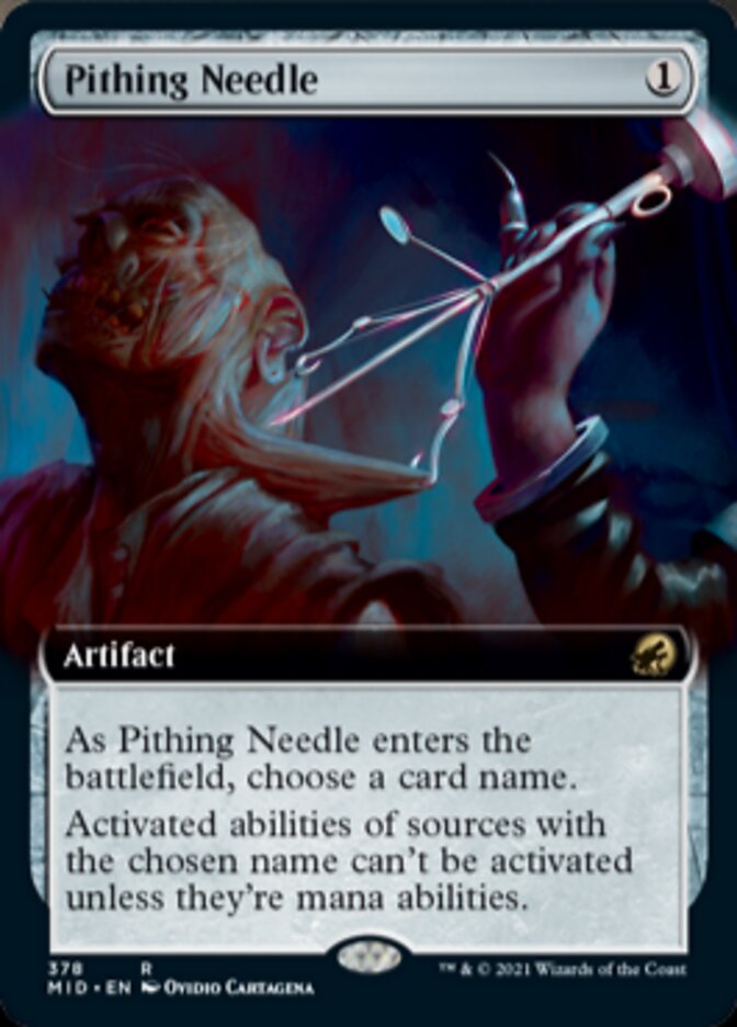 Pithing Needle (Extended Art) [Innistrad: Midnight Hunt] | Dumpster Cat Games