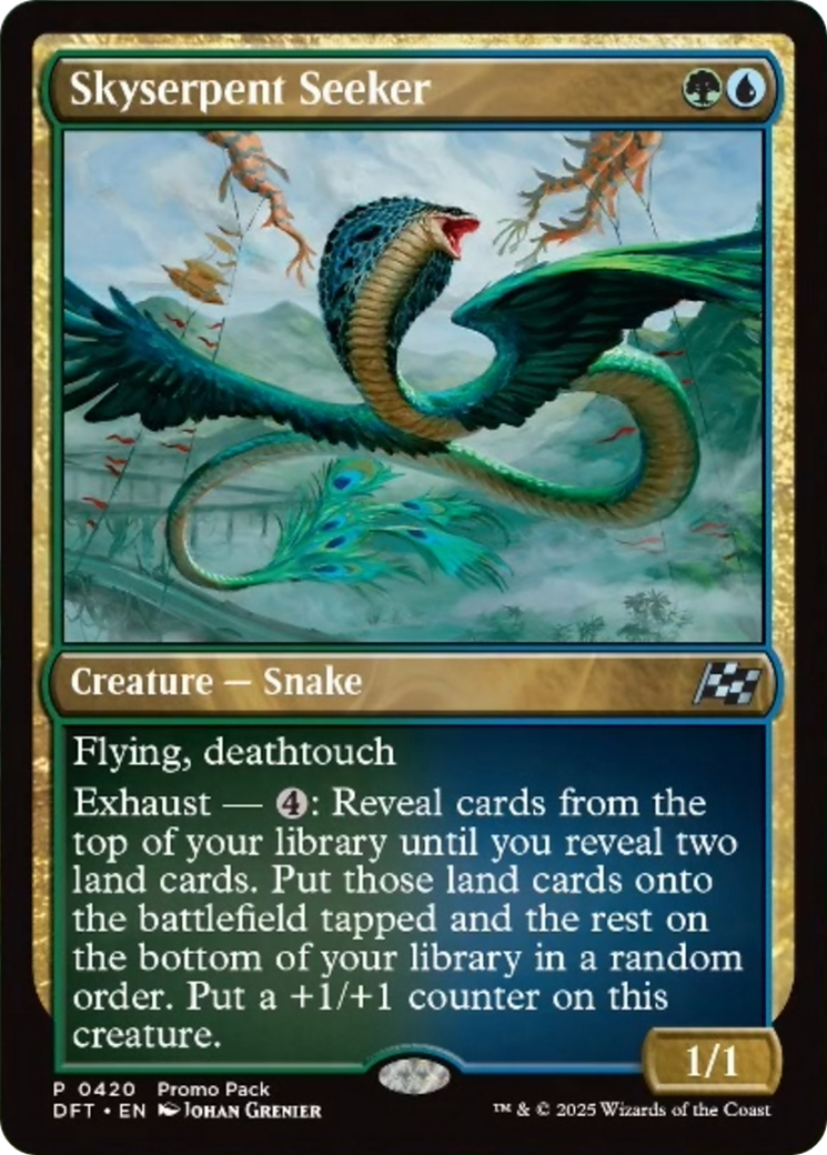 Skyserpent Seeker (Promo Pack) [Aetherdrift Promos] | Dumpster Cat Games