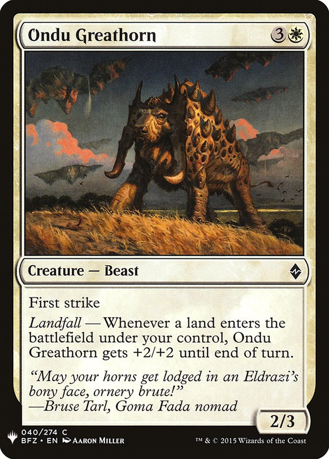 Ondu Greathorn [Mystery Booster] | Dumpster Cat Games