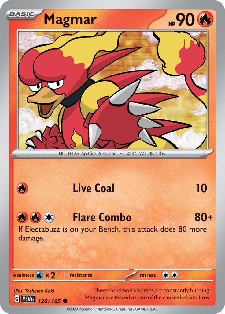 Magmar (126/165) [Scarlet & Violet 151] | Dumpster Cat Games