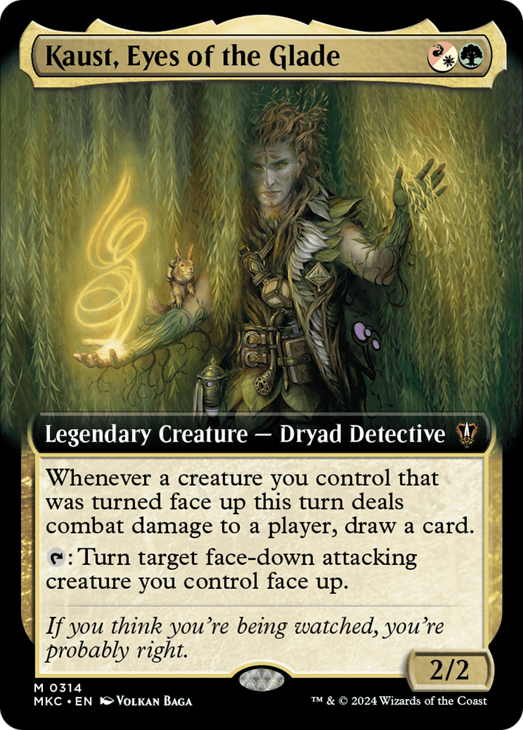 Kaust, Eyes of the Glade (Extended Art) [Murders at Karlov Manor Commander] | Dumpster Cat Games