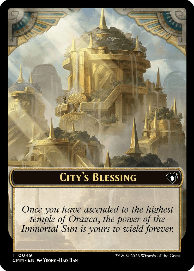 City's Blessing // Dragon Egg Double-Sided Token [Commander Masters Tokens] | Dumpster Cat Games