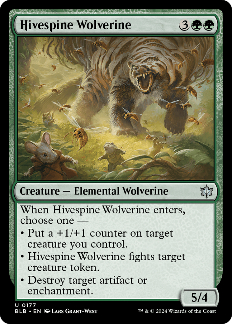 Hivespine Wolverine [Bloomburrow] | Dumpster Cat Games