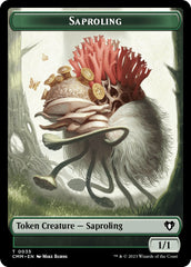 Saproling // Elf Druid Double-Sided Token [Commander Masters Tokens] | Dumpster Cat Games