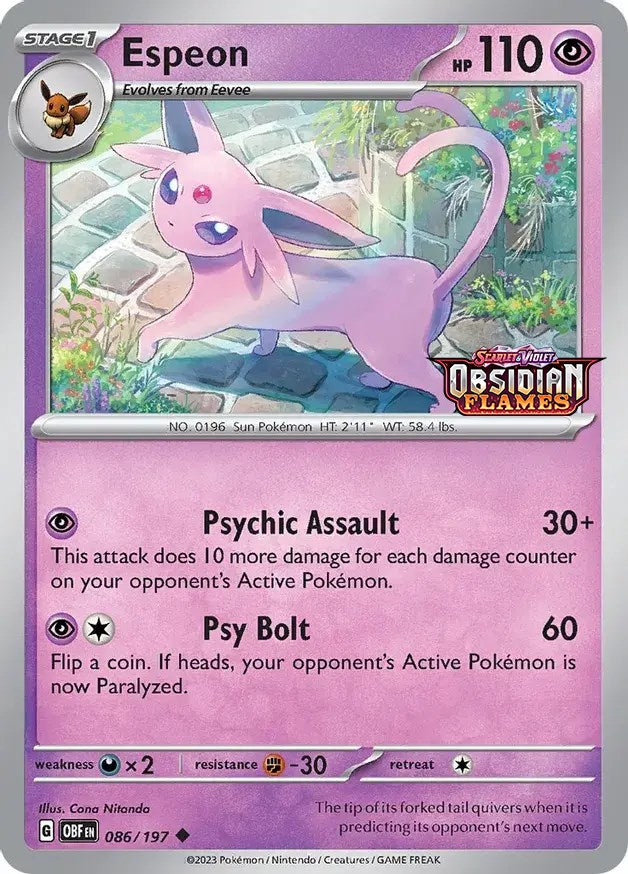 Espeon (086/197) (Best Buy Exclusive) [Scarlet & Violet: Black Star Promos] | Dumpster Cat Games