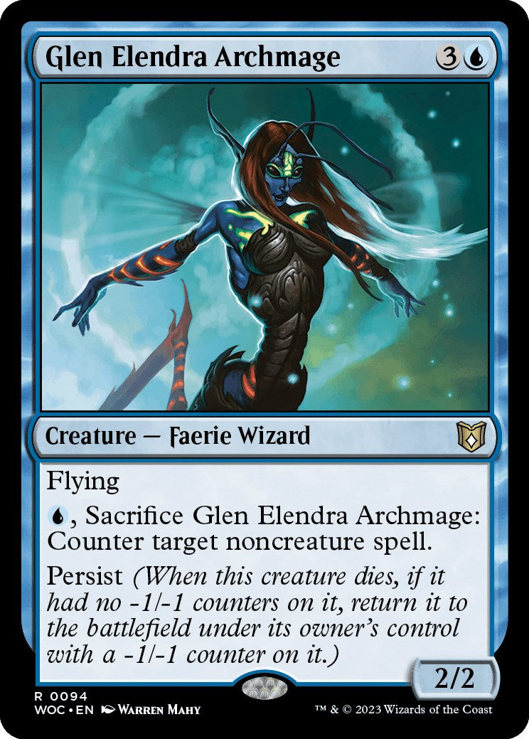 Glen Elendra Archmage [Wilds of Eldraine Commander] | Dumpster Cat Games