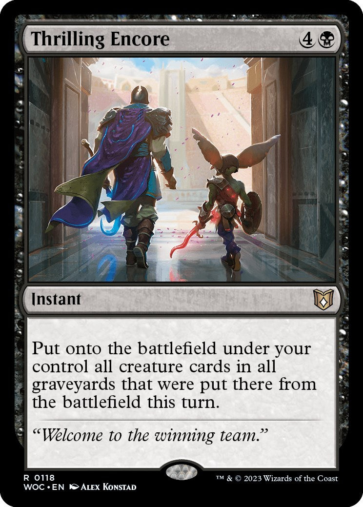 Thrilling Encore [Wilds of Eldraine Commander] | Dumpster Cat Games