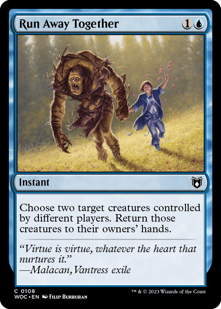 Run Away Together [Wilds of Eldraine Commander] | Dumpster Cat Games