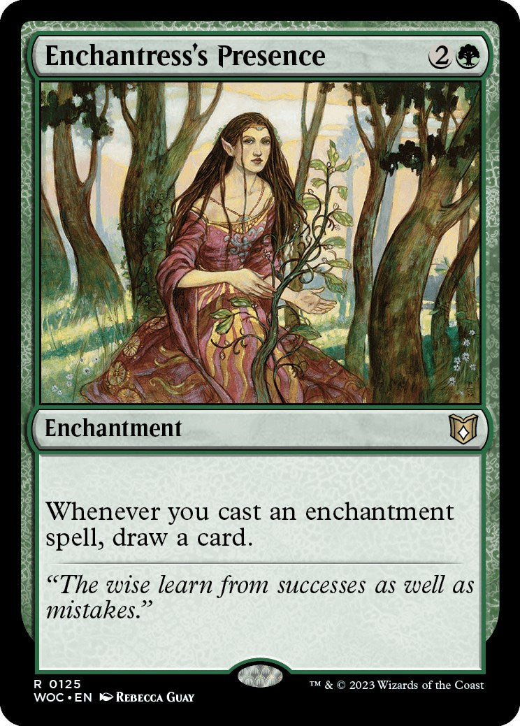 Enchantress's Presence [Wilds of Eldraine Commander] | Dumpster Cat Games