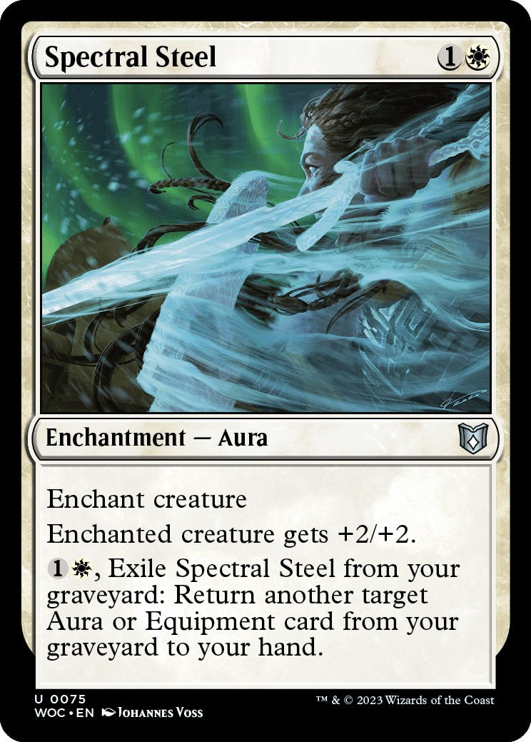 Spectral Steel [Wilds of Eldraine Commander] | Dumpster Cat Games