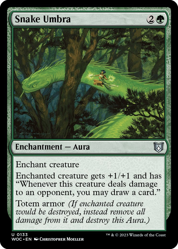 Snake Umbra [Wilds of Eldraine Commander] | Dumpster Cat Games